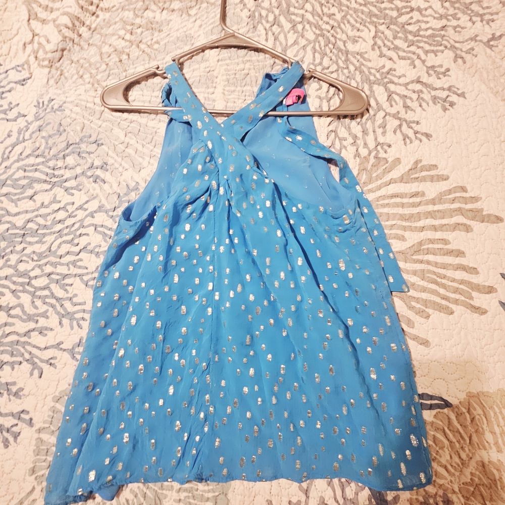 Lilly Pulitzer Blue Sleeveless Blouse